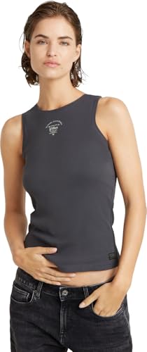 G-Star Raw Women's Tops Racerback Ribbed Slim Tank top wmn, Blau (Petrol D24645-5268-860), XS von G-Star Raw