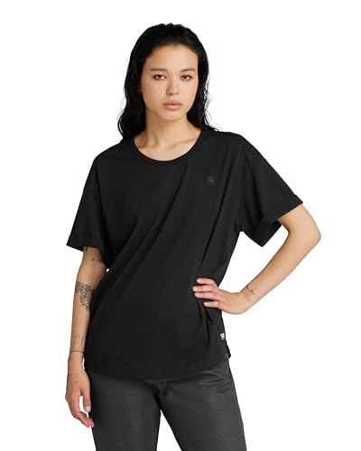 G-Star RAW Damen Rolled Up Sleeve Boyfriend Top, Schwarz (dk Black D24524-4107-6484), XXS von G-Star RAW
