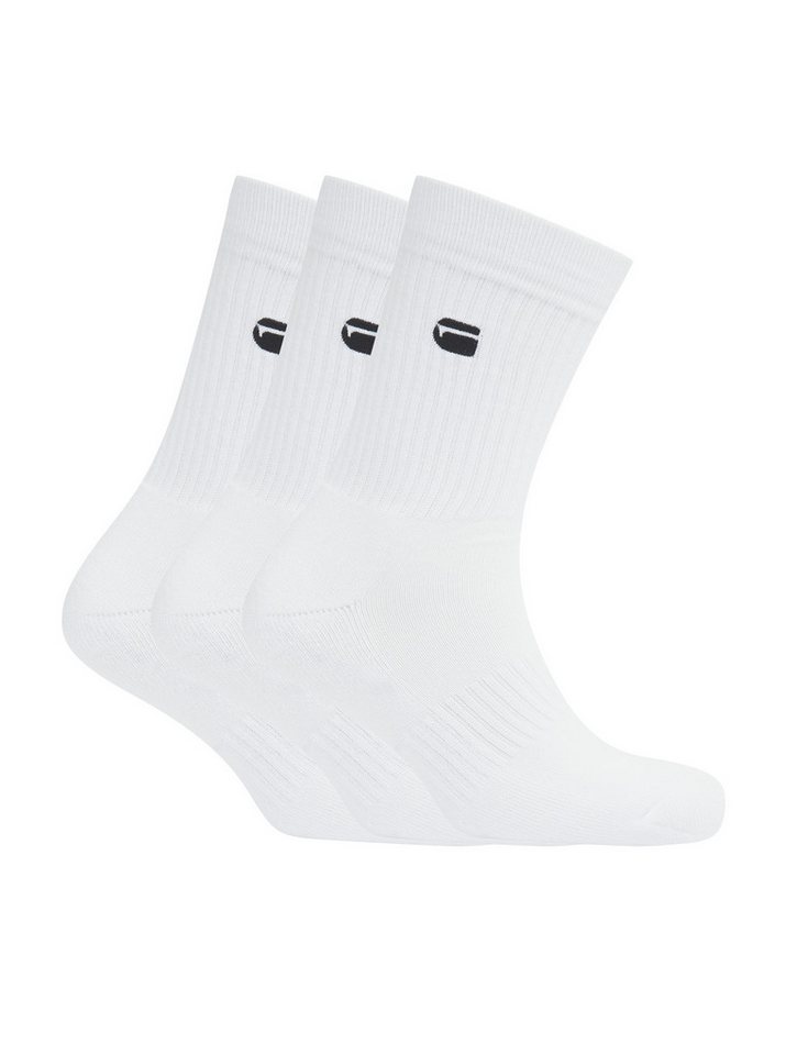 G-STAR Socken CLAY, 3 PACK SPORTS SOCKS (Packung, 3-Paar) unifarben, mit Labelstickerei von G-STAR