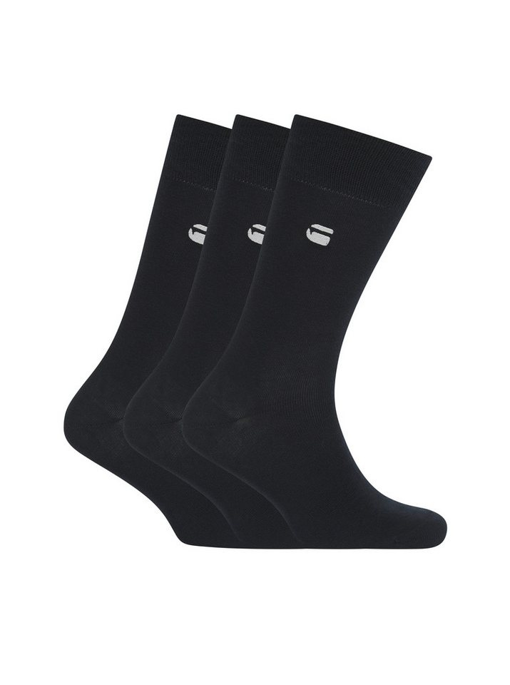 G-STAR Socken SAGE, 3 PACK SOCKS (Packung, 3-Paar) unifarben mit Logostickerei von G-STAR