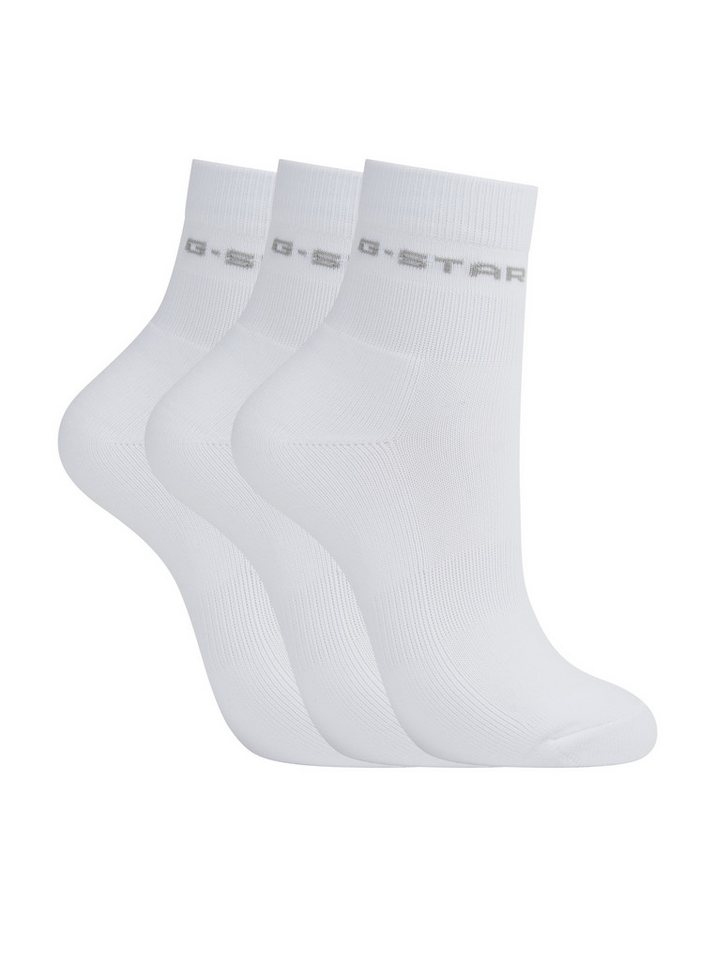 G-STAR Sportsocken MUSK, 3 PACK ANKLET SPORTS SOCKS (Packung, 3-Paar) unifarben, mit Logo-Jacquard von G-STAR
