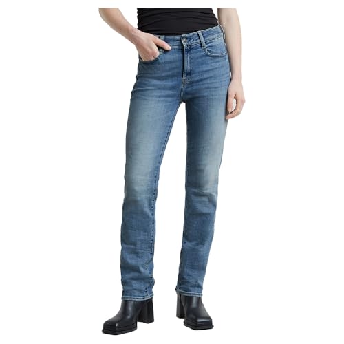 G-STAR Damen Strace Straight Jeans, Blau (Sun Faded Niagara D23951-C051-D898), 33W / 32L von G-STAR