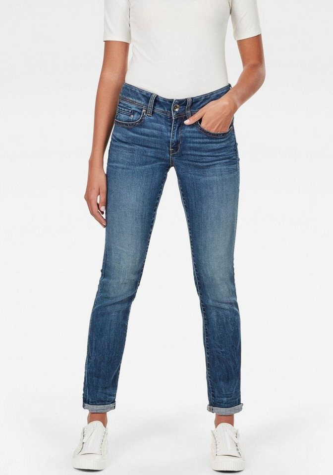 G-STAR Straight-Jeans Midge Straight Women mit Used-Effekten von G-STAR