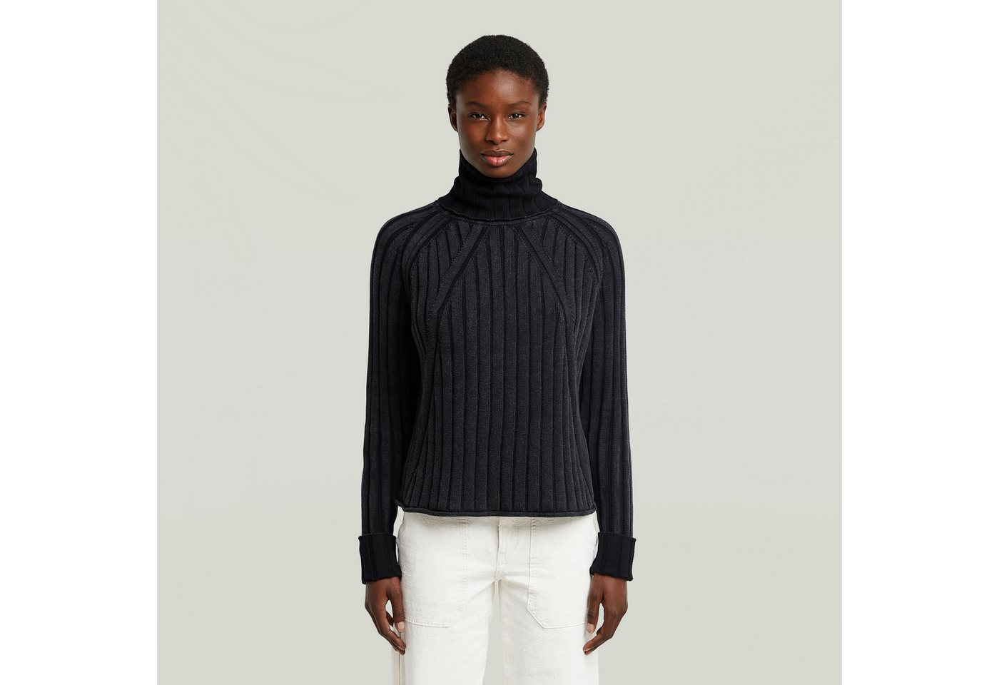 G-STAR Strickpullover Washed loose turtle knit wmn von G-STAR