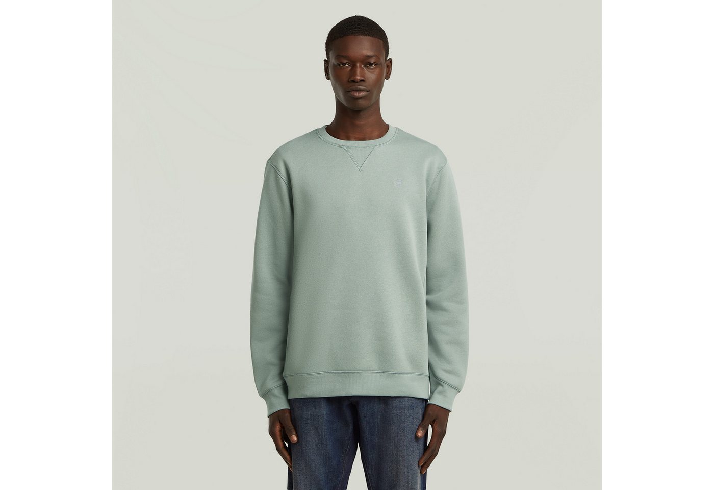 G-STAR Sweatshirt Premium Core Pacior Sweat mit Ripp-Seiteneinsätzen von G-STAR