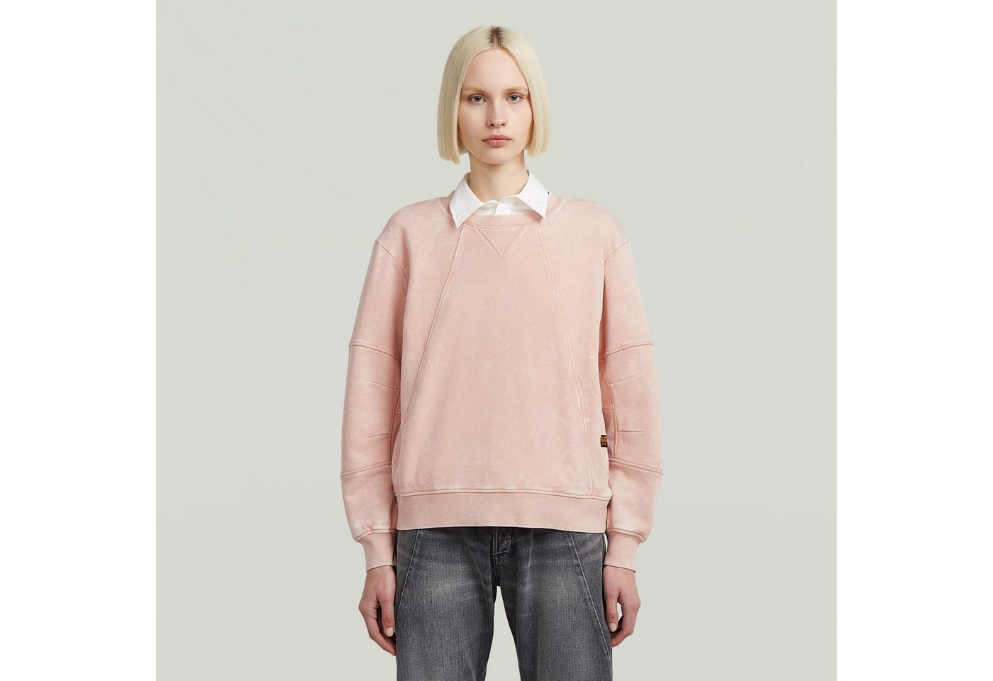G-STAR Sweatshirt Washed 3D Sleeve A line in Rundhalsform G-STAR Sweatshirt Washed 3D Sleeve A line in Rundhalsform von G-STAR