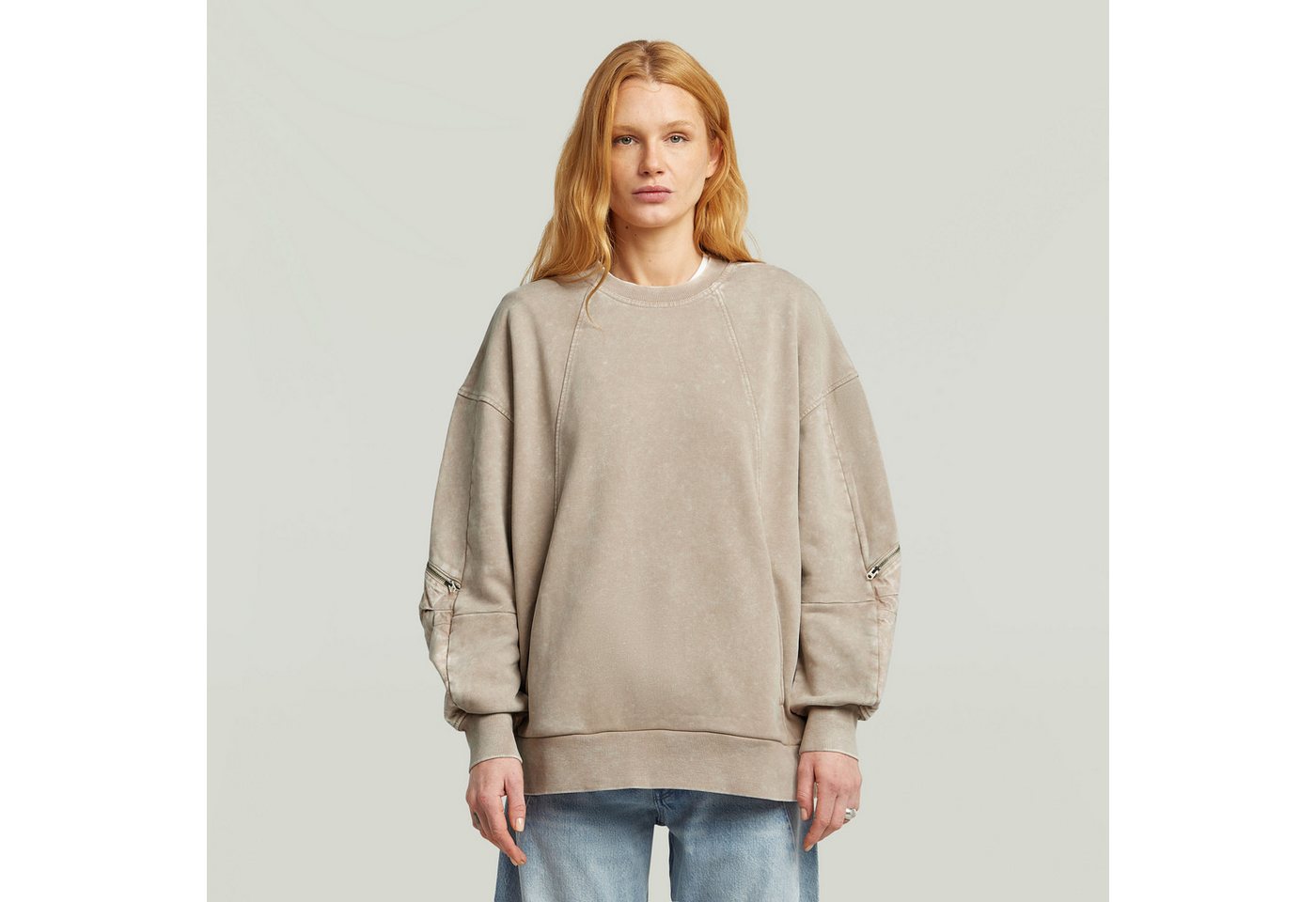 G-STAR Sweatshirt Washed 3D sl mix oversized sw wmn von G-STAR