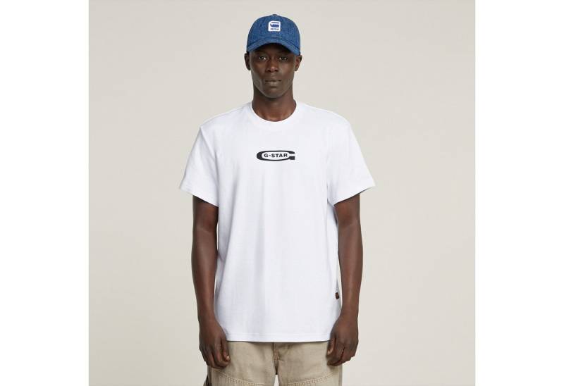 G-STAR T-Shirt Old Skool Logo mit Frontprint von G-STAR