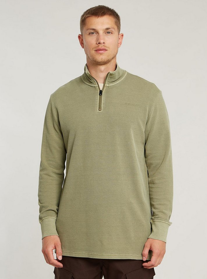 G-STAR T-Shirt Overdyed Half Zip Tweeter von G-STAR