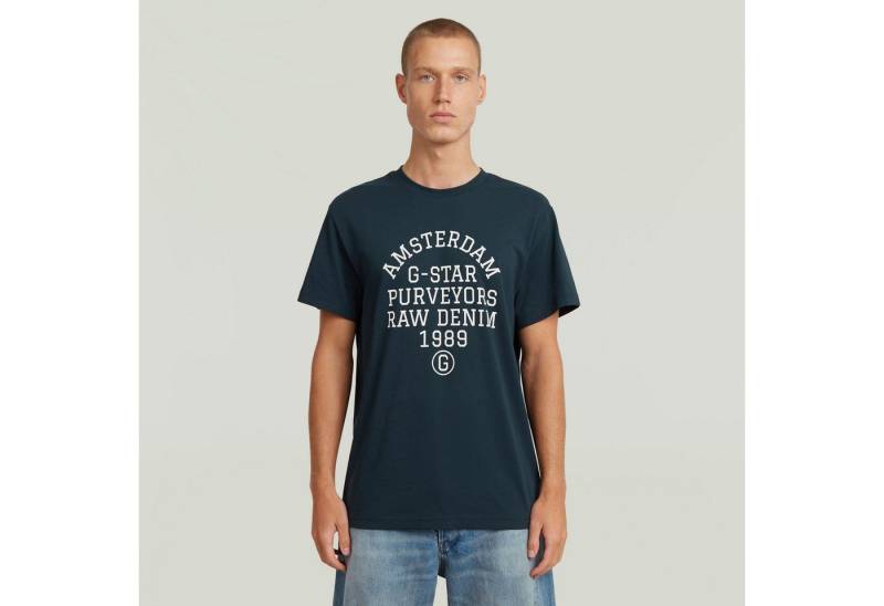 G-STAR T-Shirt Purveyors mit Rundhals, Frontprint von G-STAR
