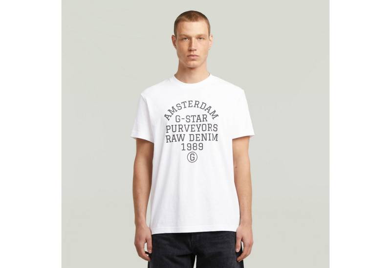 G-STAR T-Shirt Purveyors mit Rundhals, Frontprint von G-STAR