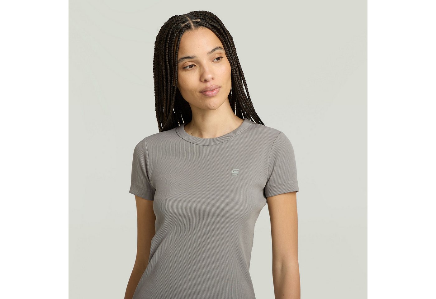 G-STAR T-Shirt Rib Cap Sleeve aus Rippjersey G-STAR T-Shirt Rib Cap Sleeve aus Rippjersey von G-STAR
