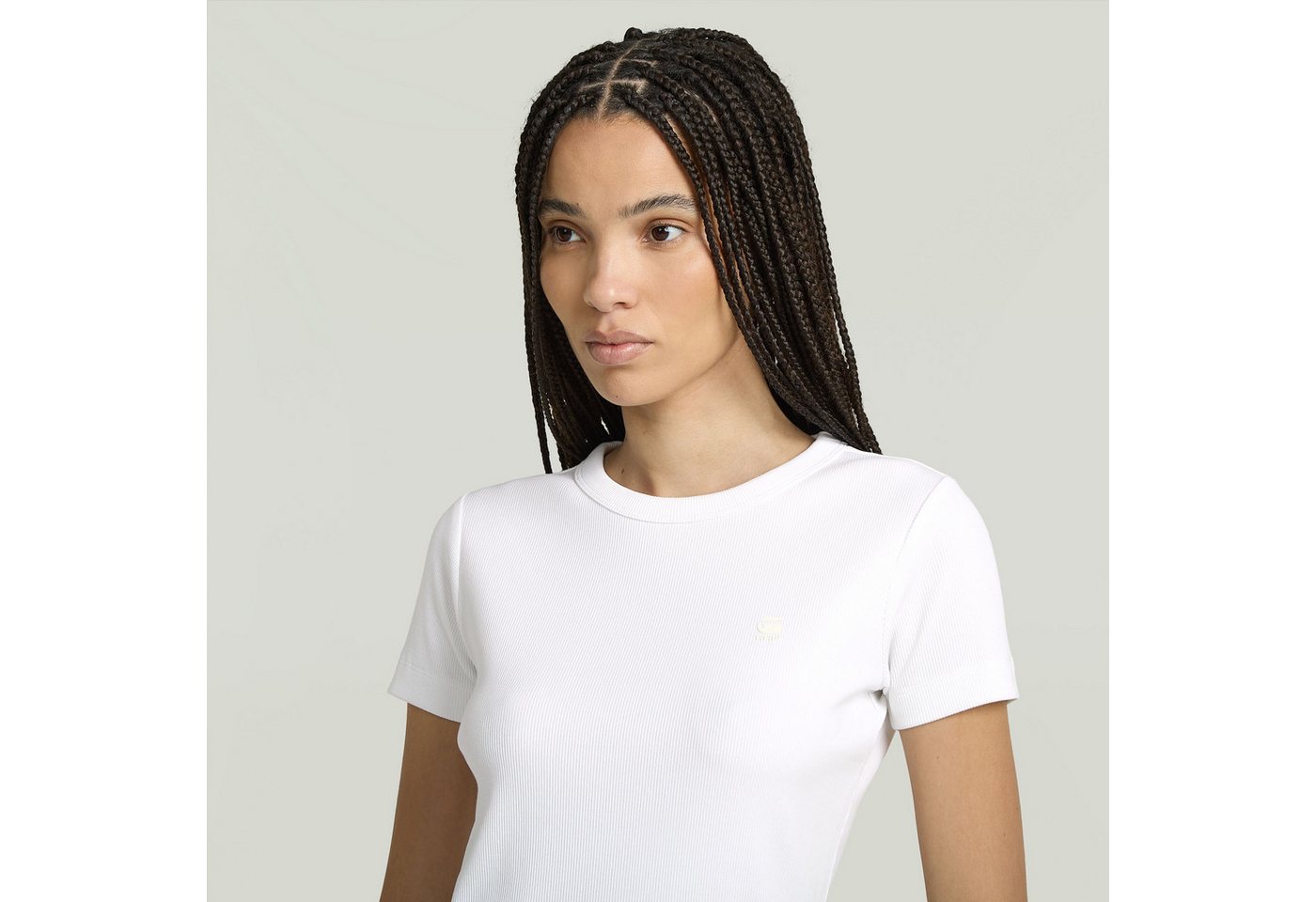 G-STAR T-Shirt Rib Cap Sleeve aus Rippjersey G-STAR T-Shirt Rib Cap Sleeve aus Rippjersey von G-STAR