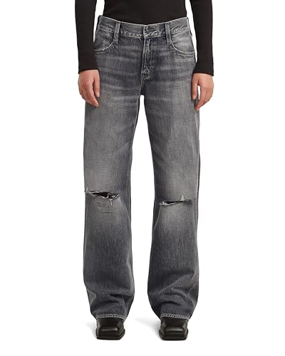 G-STAR Women's Judee Low Waist Loose Jeans, Grau (Faded Scoria Grey Destroyed D22889-D537-H700), 28W x 30L von G-STAR