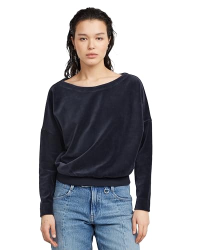 G-Star Damen Batwing Velvet Loose Sweatshirt, Blau (Osaka Blue D25747-D428-3873), XXL von G-Star RAW