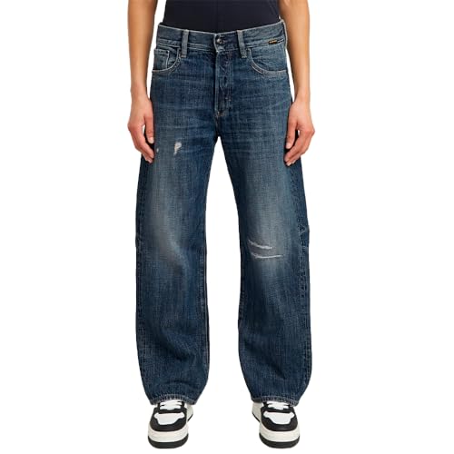 G-Star Damen Bowey 3D Boyfriend Jeans, Blau (Antique Faded Blue Heron Restored D25372-D776-G757), 32W / 34L von G-STAR