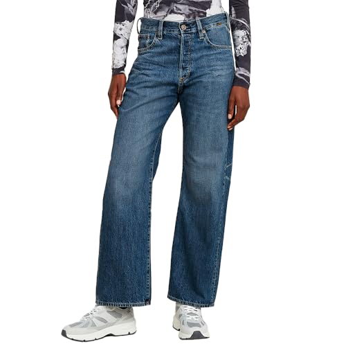 G-Star Damen Bowey 3D Boyfriend Jeans, Blau (Faded Cliffside Blue D25372-D536-G326), 32W / 32L von G-Star RAW