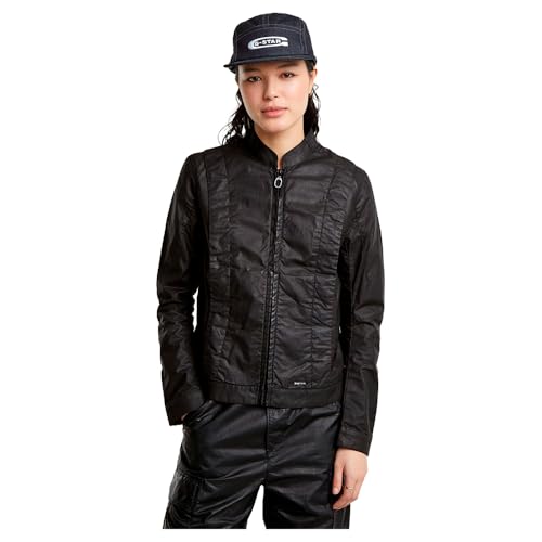 G-Star Damen Coated Overshirt, Schwarz (dk black cobler D25227-C973-B787), XS von G-STAR