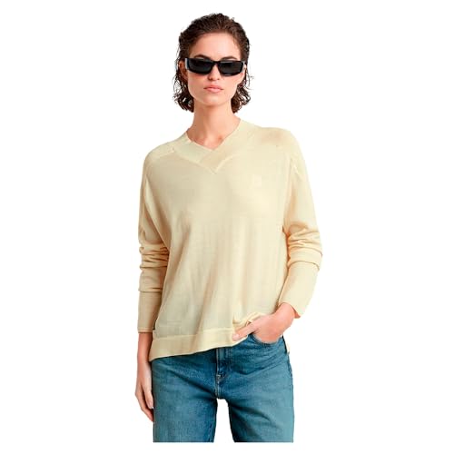 G-Star Damen Core Loose V-Neck Knitted Pullover, Weiß (Chalk D25225-D847-127), L von G-Star RAW