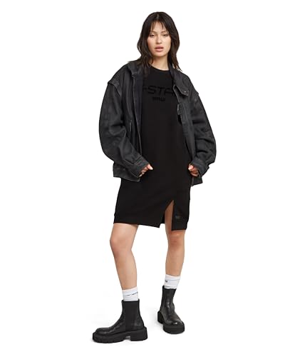 G-Star Damen Flock Print Sweater Dress, Schwarz (dk Black D25038-D589-6484), XS von G-Star RAW