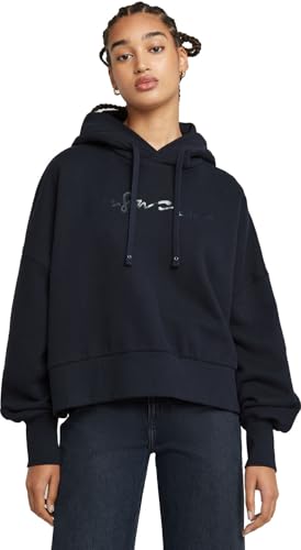 G-Star Damen G-Script Oversized Hooded Sweater, Blau (Osaka Blue D25168-D562-3873), XS von G-STAR