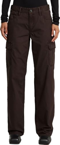 G-Star Damen Judee Low Waist Cargo Hose, Braun (Chocolate Plum gd D24673-D388-H312), 28W / 32L von G-STAR