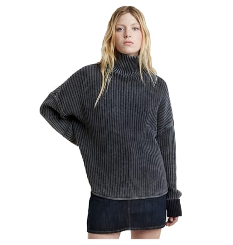 G-Star Damen Loose Overdyed Turtle Knitted Pullover, Blau (Osaka Blue D25752-D467-3873), S von G-STAR