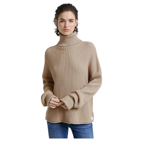 G-Star Damen Loose Turtle Knitted Pullover, Beige (Sandstorm D25753-D496-B736), XS von G-STAR