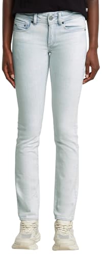G-Star Damen Midge Slim Straight Jeans, Blau (Beached Faded Clifton Blue D26424-D503-H122), 28W / 30L von G-Star Raw