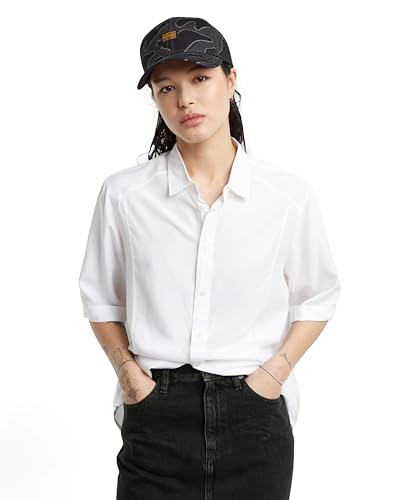G-Star Damen Military Button Down, Weiß (Brilliant White D25240-4304-G285), L von G-STAR