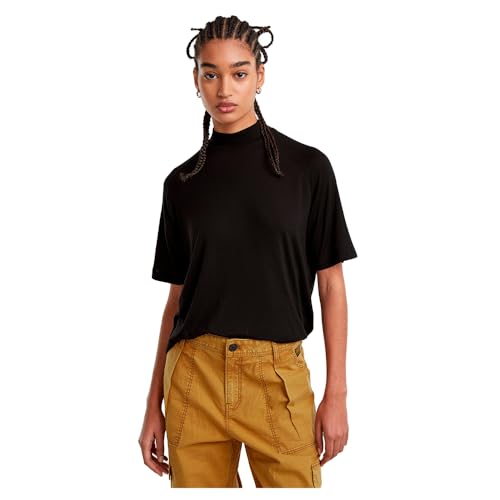 G-Star Damen Saddle Sleeve Boxy Top, Schwarz (dk Black D25051-D703-6484), M von G-STAR