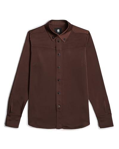 G-Star Damen Slim Shirt, Rot (dk Port red D25265-D414-9823), L von G-STAR