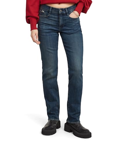 G-Star Damen Strace Straight Jeans, Blau (Worn in Blue Clay D23951-D634-G737), 26W / 32L von G-STAR