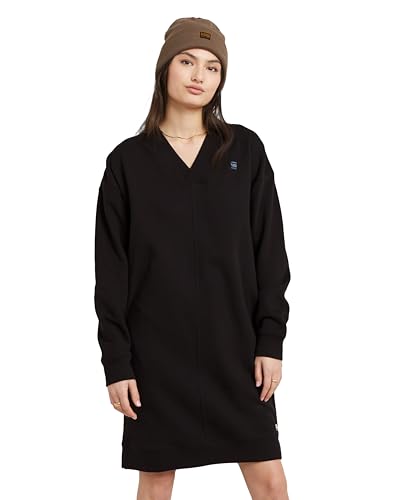 G-Star Damen V-Neck Sweater Kleid, Schwarz (dk Black D25036-D562-6484), XS von G-Star RAW