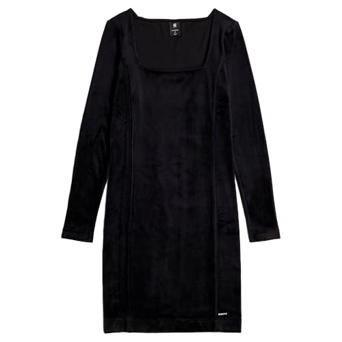 G-Star Damen Velvet Slim Dress, Schwarz (dk Black D25040-D422-6484), L von G-STAR RAW