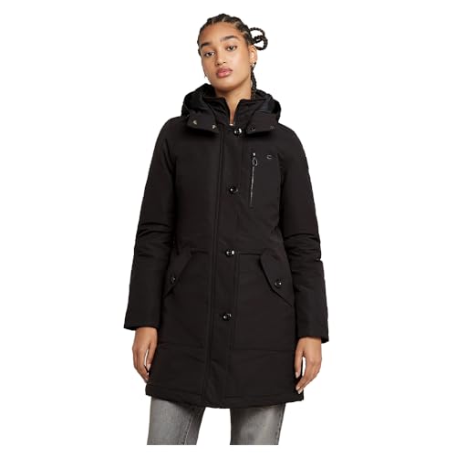 G-Star Damen Vodan Padded Hooded Slim Parka, Schwarz (dk black D26404-D908-6484), XXL von G-STAR