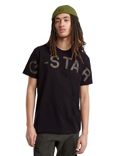 G-Star Herren Embro Print T-Shirt, Schwarz (dk Black D25533-C336-6484), L von G-Star RAW