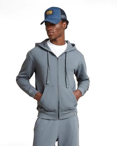 G-Star Herren Essential Relaxed Zip Thru Hooded Sweatshirt, Grau (axis D25528-D395-5781), M von G-Star RAW