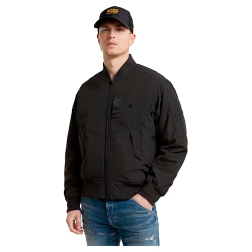 G-Star Herren Flight G-A1 Bomberjacke, Schwarz (neo-black D25370-D737-G928), S von G-Star RAW