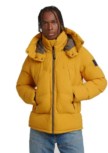 G-Star Herren G- Whistler Padded Hooded Jacke 2.0, Gelb (dk spice D25345-D518-8171), S von G-Star RAW