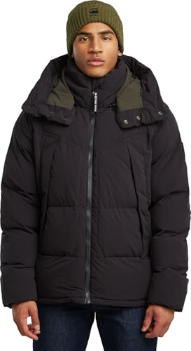 G-Star Herren G- Whistler Padded Hooded Jacke 2.0, Schwarz (dk black D25345-D518-6484), XXL von G-STAR
