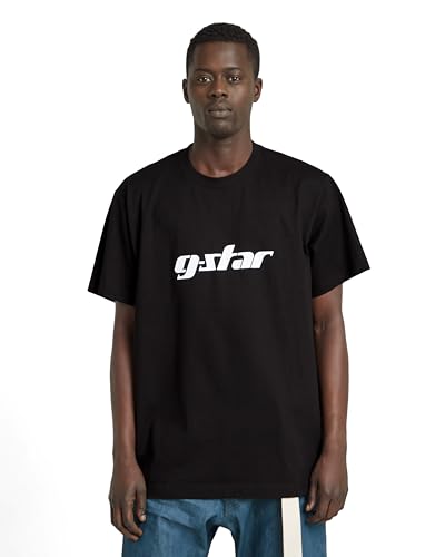 G-Star Herren Graphic Script Loose T-Shirt, Schwarz (Dk Black D25683-c336-6484), S von G-STAR