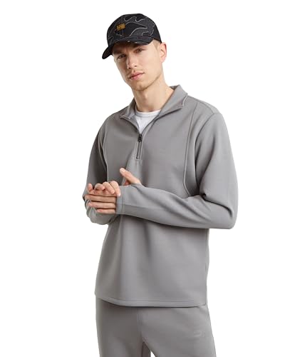 G-Star Herren Motion Half Zip Tweeter, Grau (Sharkskin D25081-D560-G677), XL von G-Star RAW