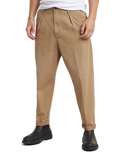 G-Star Herren Pleated Chino Relaxed Tapered, Beige (Safari D24543-C962-B444), 31W / 30L von G-STAR
