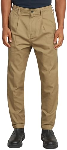 G-STAR Herren Pleated Chino Relaxed Tapered, Beige (toggee D24543-D967-5750), 33W / 34L von G-Star Raw
