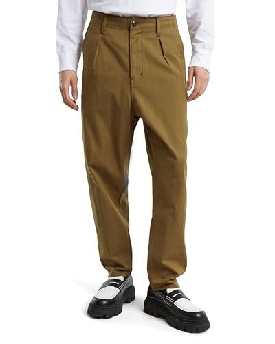 G-Star Herren Pleated Chino Relaxed Tapered, Mehrfarben (Tobacco/Asfalt hb D24543-D731-G773), 36W / 36L von G-STAR