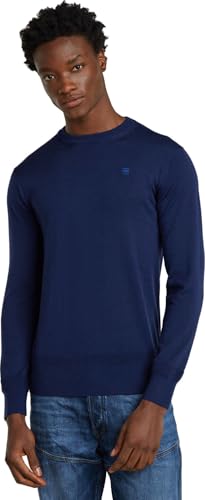 G-Star Herren Premium Core Knitted Pullover, Blau (Imperial Blue D25174-D847-1305), S von G-STAR