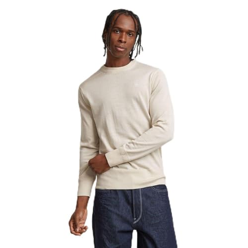 G-Star Herren Premium Core Knitted Pullover, Weiß (Whitebait D25174-D847-1603), XXL von G-Star RAW