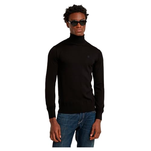 G-Star Herren Premium Core Turtle Knitted Sweater, Schwarz (dk Black D25177-D847-6484), XXL von G-STAR