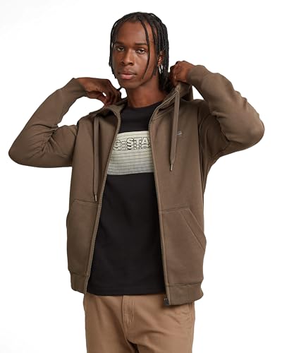 G-Star Herren Premium Core Zip Thru Hoodie, Braun (Turf D16122-C235-273), L von G-STAR